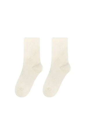 3-Pack Glitter Socks – Light Beige, Light Pink & Light Grey