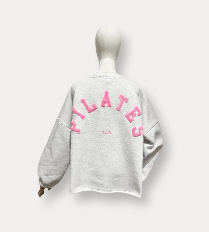 Oversized Sweater – Pilates Club (Grey)