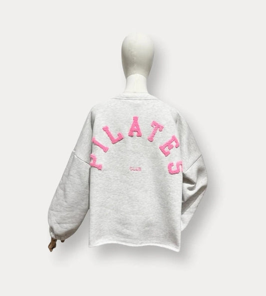 Oversized Sweater – Pilates Club (Grey)